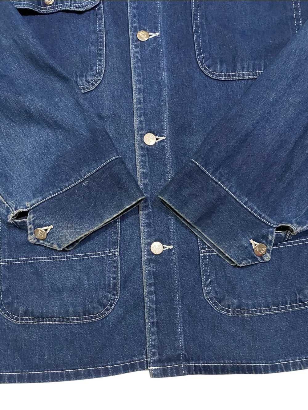 Vintage Pointer Denim Chore Coat Barn Jacket 4X 5X USA Workwear Streetwear - Picture 8 of 14